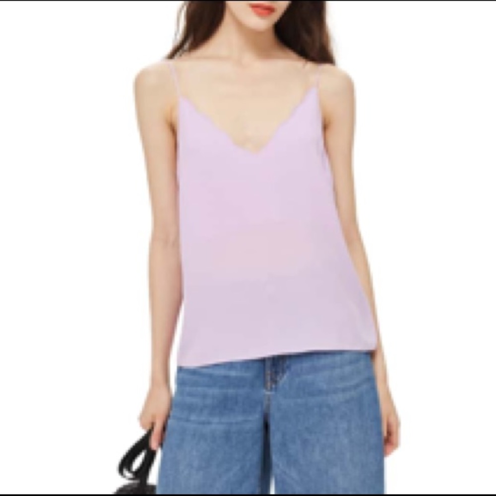 Topshop Lilac Scallop Camisole